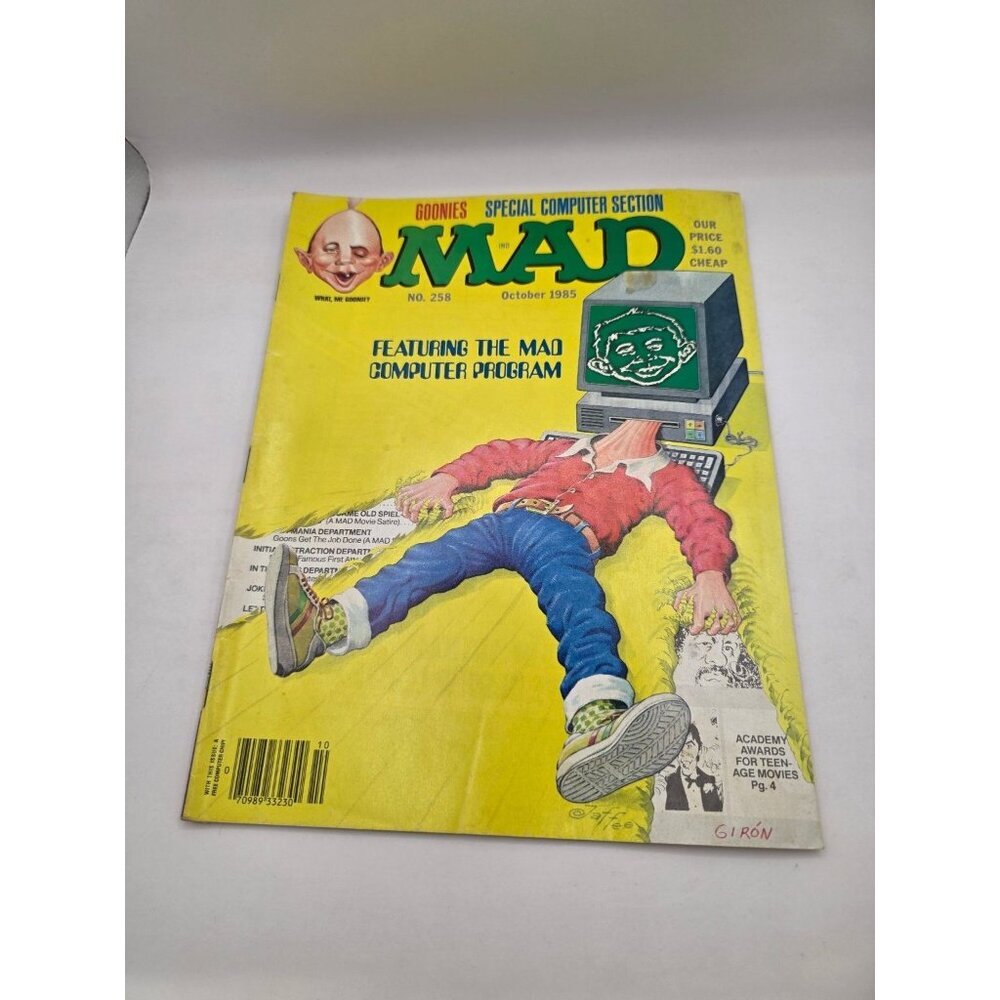 MAD Magazine October 1985 #258 Goonies Computer Program Humor Satire EC Comics